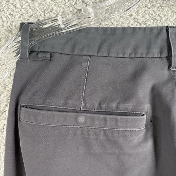 Lululemon Commision Pants Mens 30x30 Gray Slim Fit Warpstreme Chino Khaki Pants - Picture 7 of 8